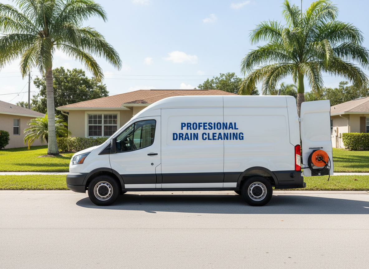 drain cleaning and sewer service company work by Profesional Drain Cleaning in North Fort Myers, Florida